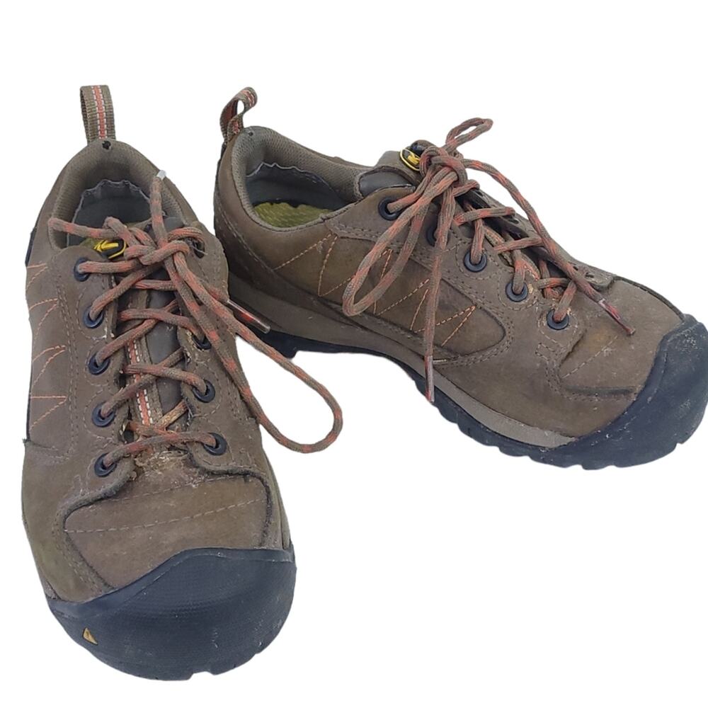 Keen Low Profile Leather Work Boots Size 6 Women Brown, (Steel toe?) Lace Up